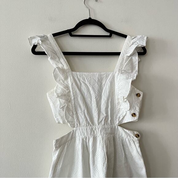 Madewell Eyelet White Cutout Mini Dress - Picture 3 of 6